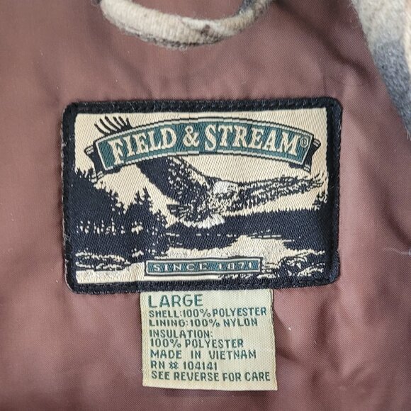Field & Stream Camo quilt Lined Hunting Jacket Coat Men's Size: LARGE - Picture 8 of 9